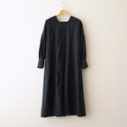 冬の肖像 Square Neck tucked dress #black [TLF-126-op006-cst]