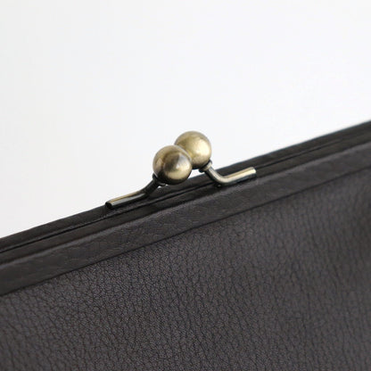 plain gama hand bag-round #black