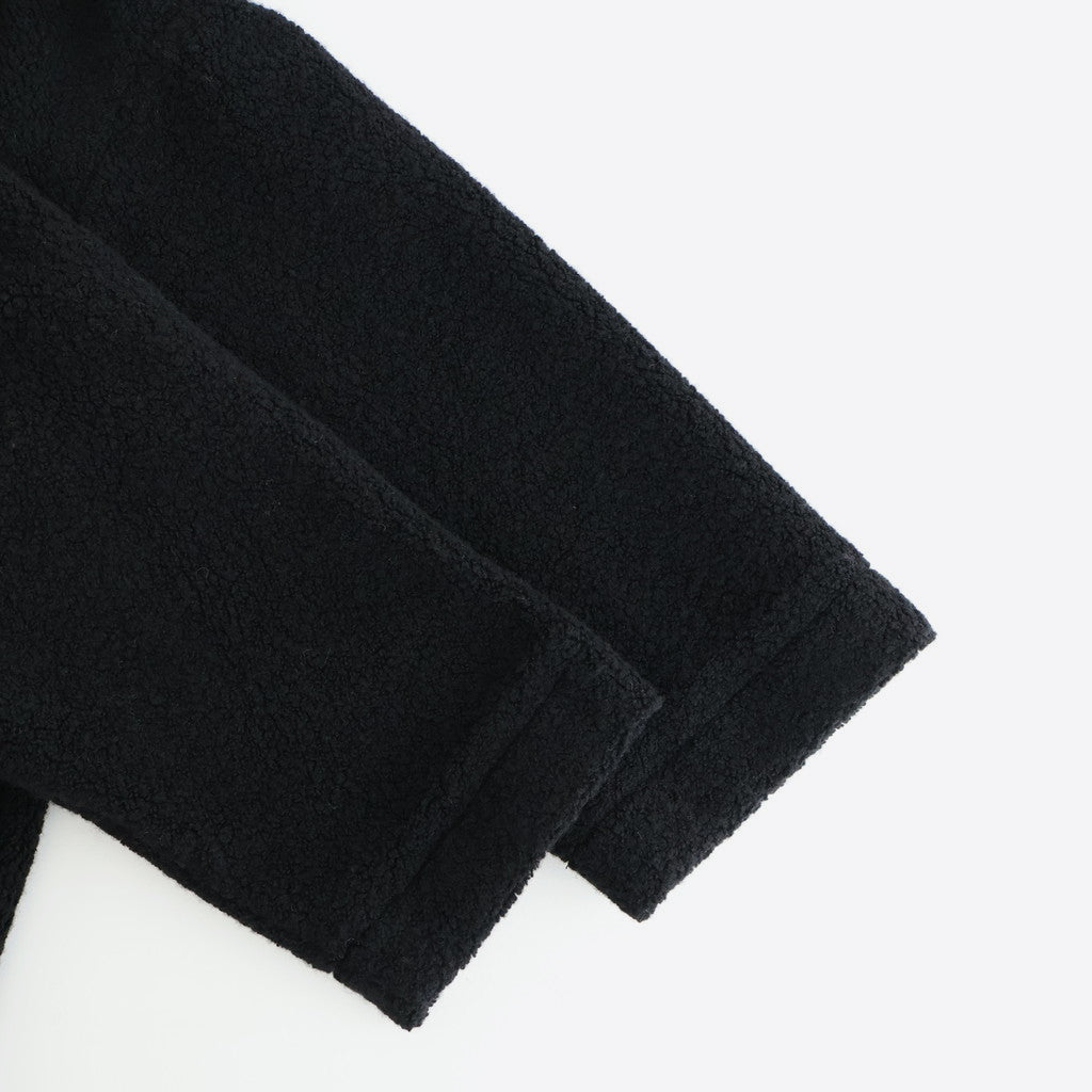 RECYCLE BOA WOOL DOUBLE OVER COAT #9900 BLACK [JNMDS2451]