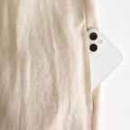 DENSELY LINEN GATHER DRESS #Antique White [no.7310]