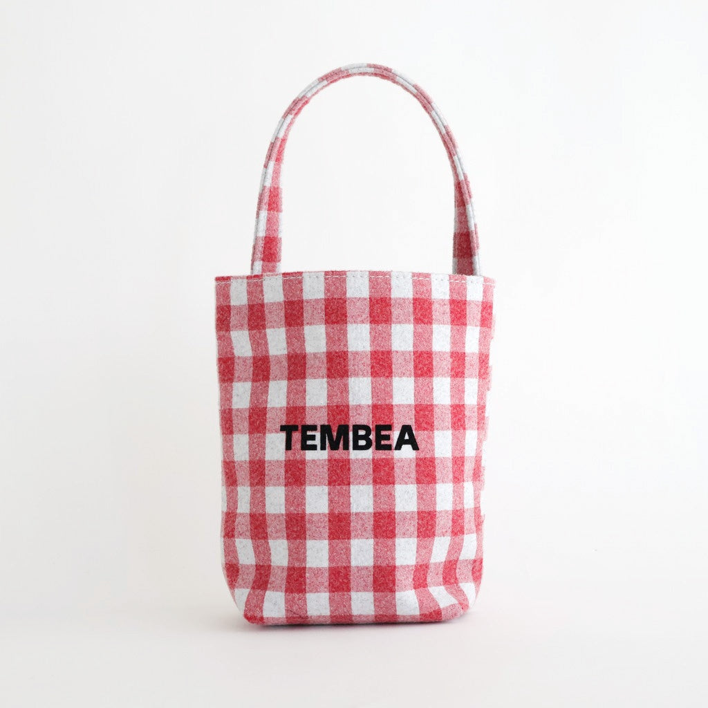 BAGUETTE TOTE MINI NEEDLE PUNCH #GINGHAM RED [TMB-2381H]