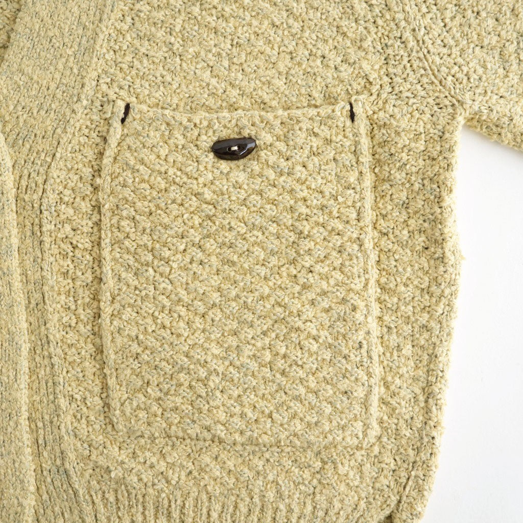 Loop-boucle pocket Cardigan #Yellow [Oni065]