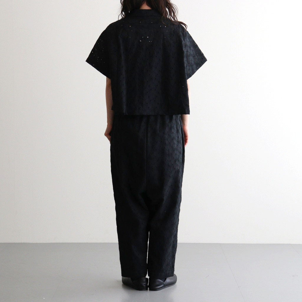 ⼼の花苑 Relaxed-fit trousers #black [TLF-226-PT007-ec]