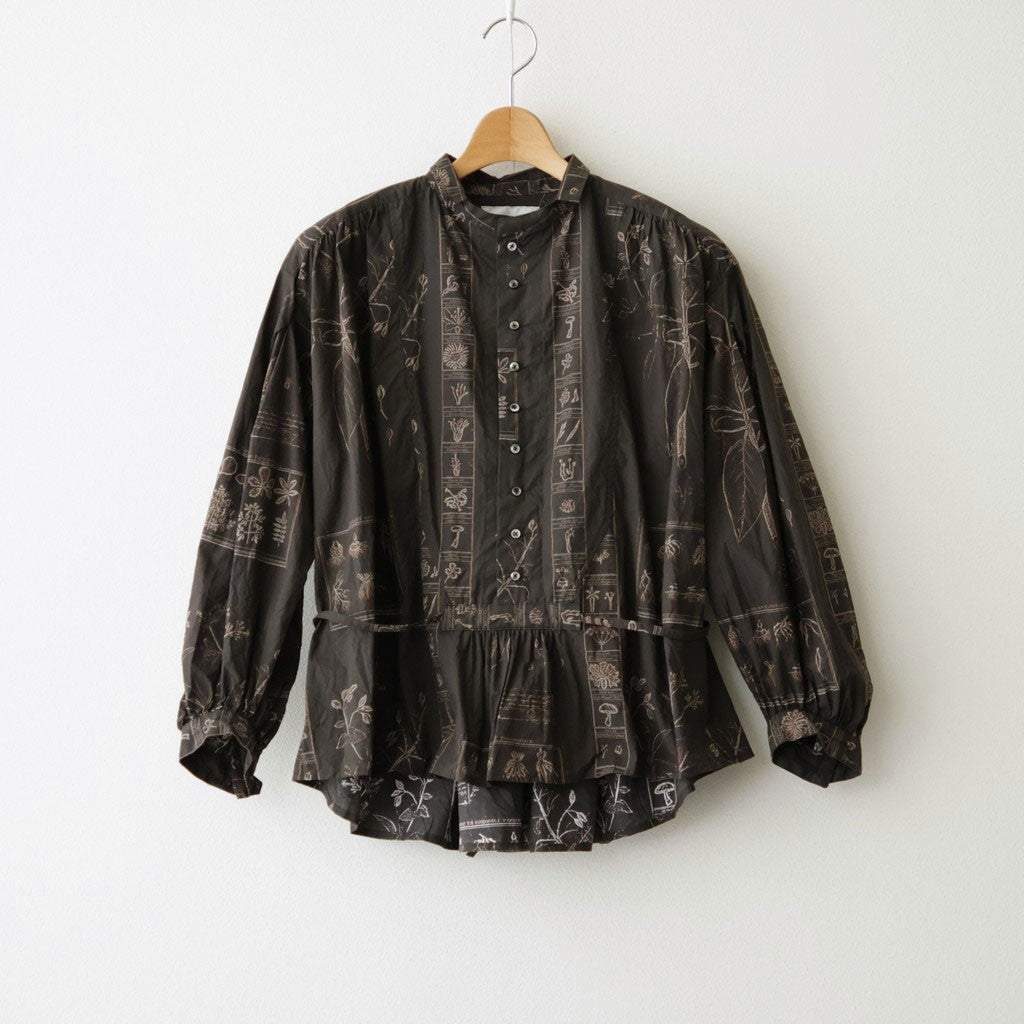 偶然の影：ブラウス #dark brown×beige [13261-09107]