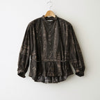 偶然の影：ブラウス #dark brown×beige [13261-09107]