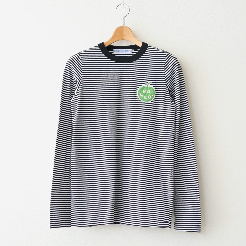 G.B. L/T SHIRT APPLE PATCH #Black Thin [no.8030]