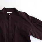 静寂の欠片 Gathered peplum blouse #burgundy [TLF-125-sh001-la]