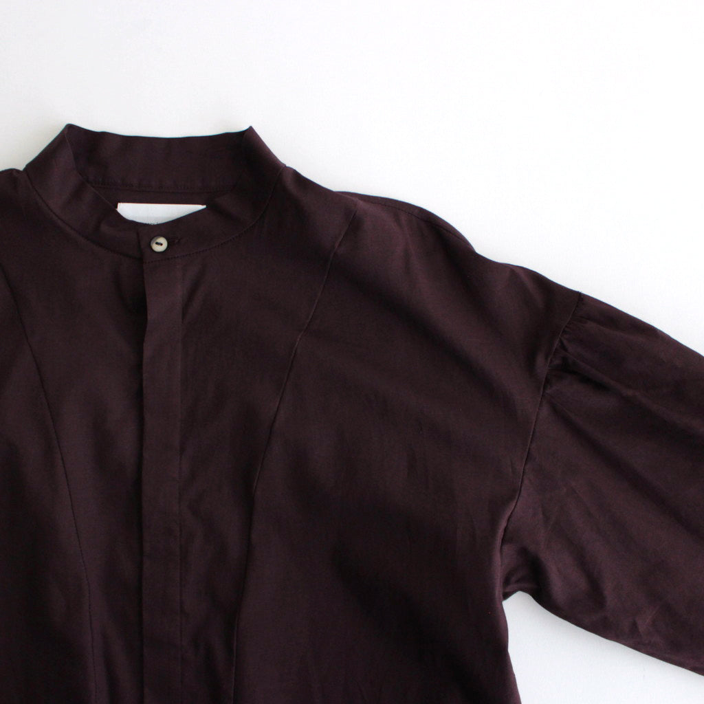 Gathered peplum blouse #burgundy [TLF-125-sh001-la]