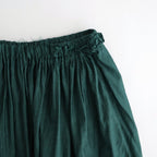 葉影のリズム： Frill gathered pants #forest green [11261-02213]