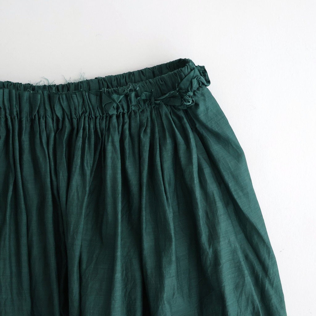 葉影のリズム： Frill gathered pants #forest green [11261-02213]