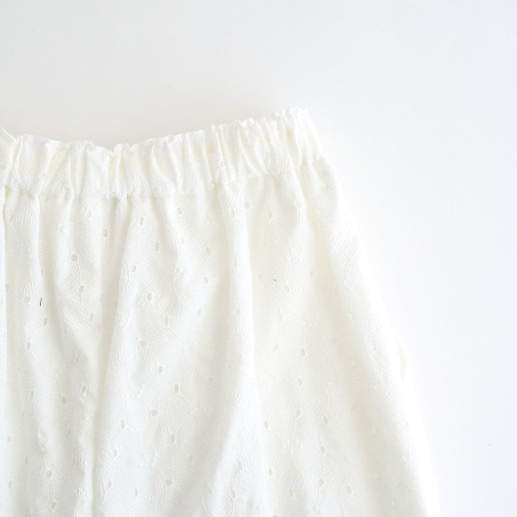 ⼼の花苑 Relaxed-fit trousers #white [TLF-226-PT007-ec]