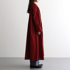 沈黙の音色 Yoke dress #Bordeaux [26F-OP001-CL]