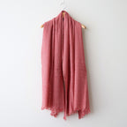 BOILE WOOL SMALL GINGHAM CHECK BOILED WOOL SMALL GINGHAM CHECK STOLE #7581 RED (RED/ECRU SAND CHECK) [NMDS26586]