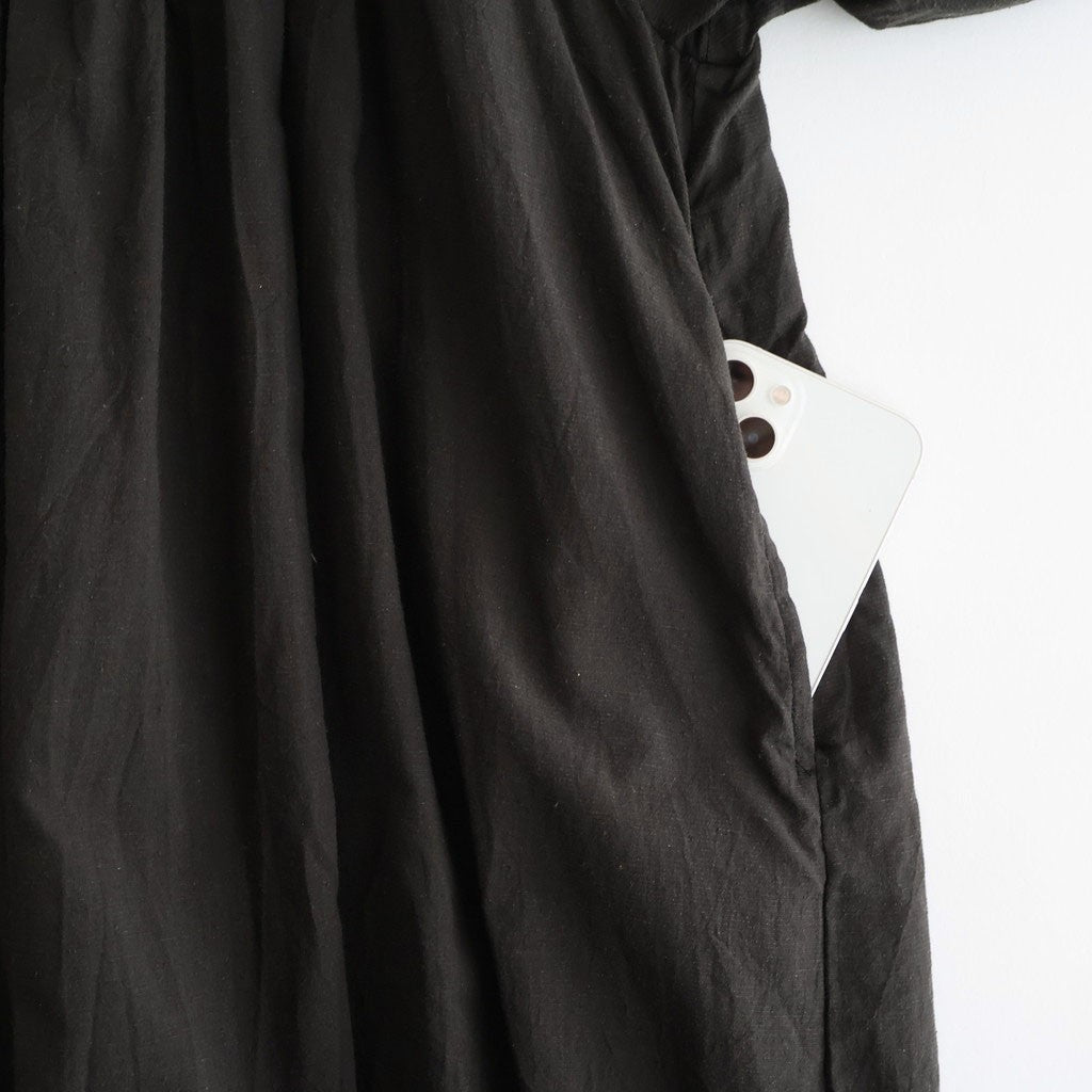 うすれかけた記憶 Embroidered yoke dress #black [TLF-226-OP009-csl]