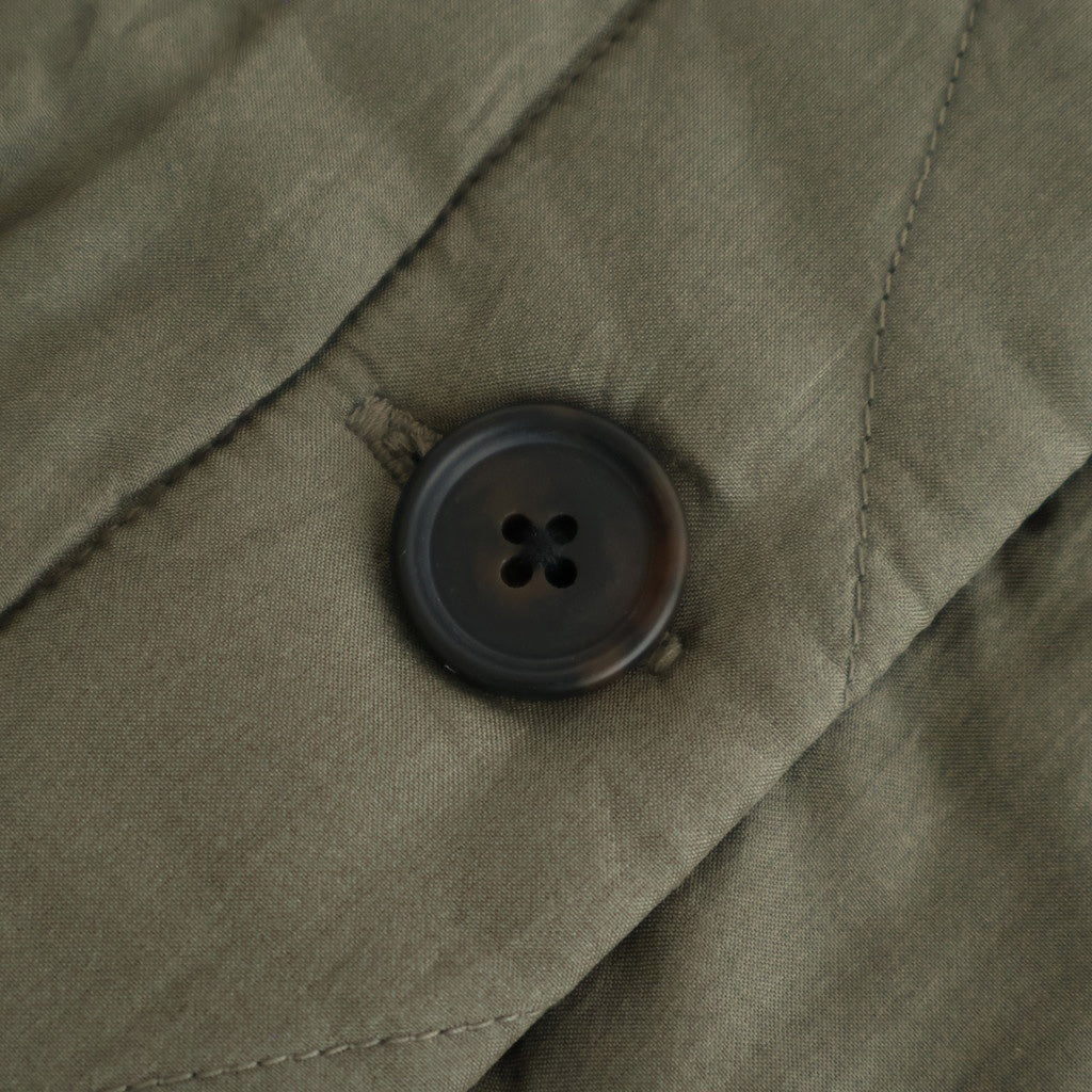 PADDED BANGALORE SILK PLAIN FRONT BUTTON SHORT COAT #4750 OLV (DK.OLIVE) [NMDS25582]