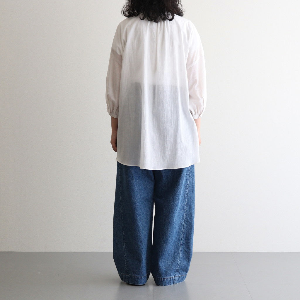 半透明の沈黙 Flare blouse #Off White [TLF-225-sh009-cdv]