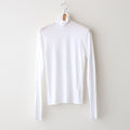 high twist cotton sheer jersey turtle-neck Tee #off white [WVFL-UW104]