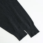 14GG 2PLY PLAIN STITCH COTTON/WOOL/CASHMERE TURTLE NECK PULLOVER #9800 CHARCOAL [GNSL24541]