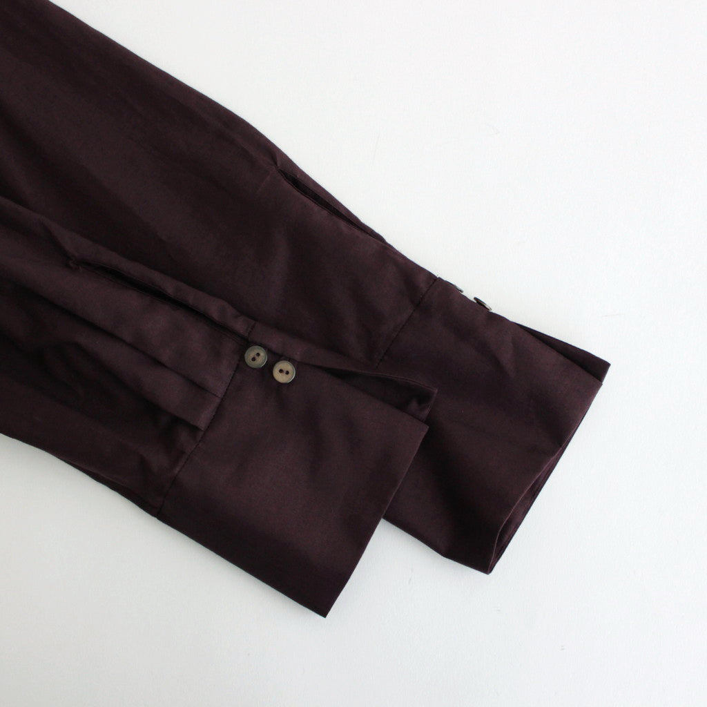 静寂の欠片 Funnel neck shirt dress #burgundy [TLF-125-op001-la]