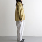 COTTON/LINEN DYED WEATHER 2TUCK TAPERED EASY PANTS #9200 LT.GREY [GNMDS2501CLW]