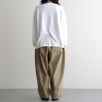 ⼀握の⾔葉 Wide tapered trousers #beige [TLF-226-PT001-Reht]