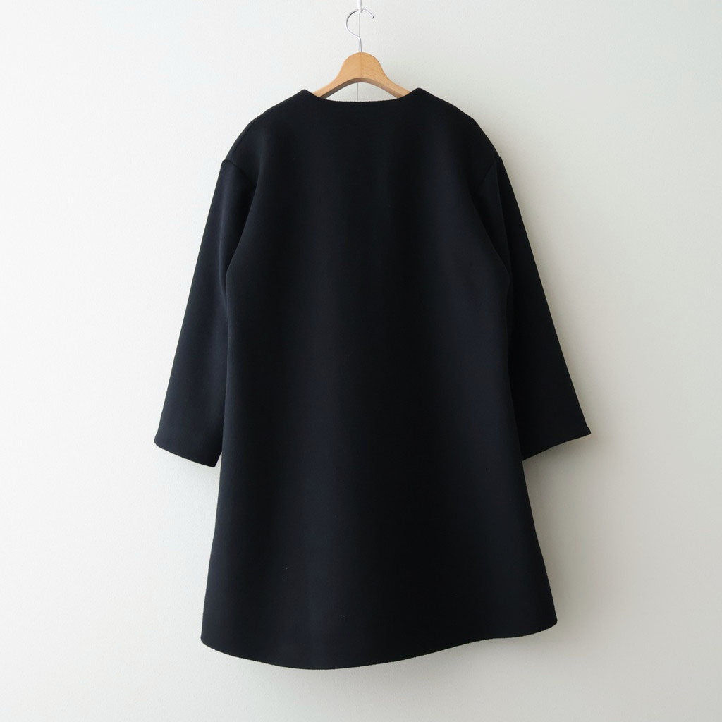 うつくしい沈黙 Collarless long coat #black [TLF-126-co002-FW]