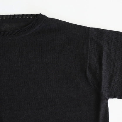 Jenner Linen Knit Crew #Black [A232251TK765]