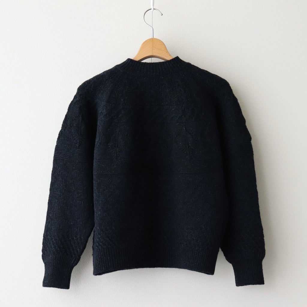 Sankayo cable knit P/O #Navy [242805]