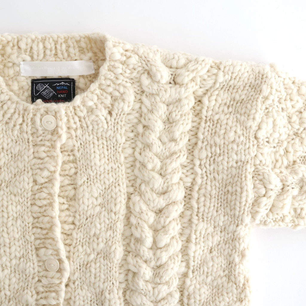 夜を紡ぐ Knitted cardigan #ecru [TLF-126-hkn003]