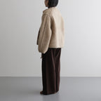 馬海毛與設得蘭羊毛混紡超大圈針織外套 #駝色 [WVFL-UW130]