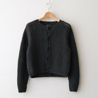 ネパール手編みKNIT クルーネックカーディガン #007 チャコール [PA260KN024]