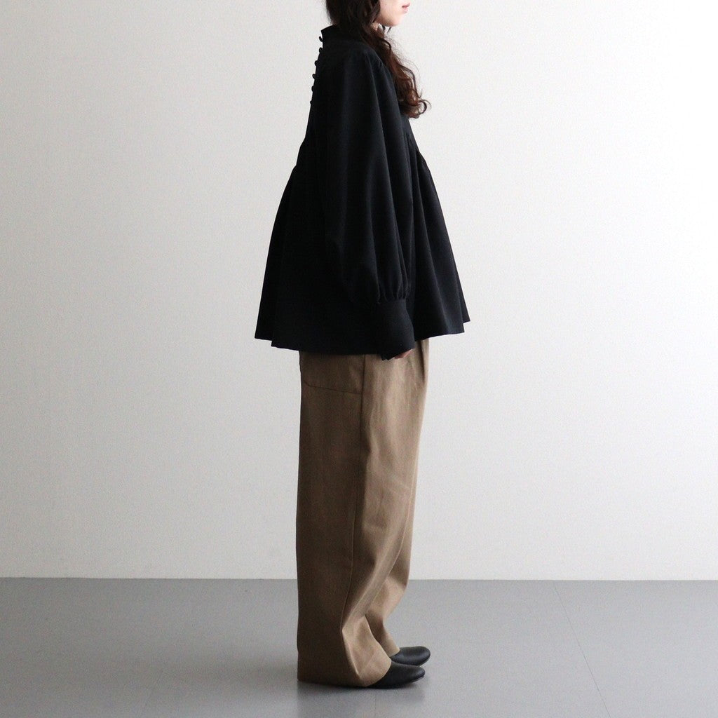 記憶の庭 Stand collar blouse #Black [26F-SH046-RP]