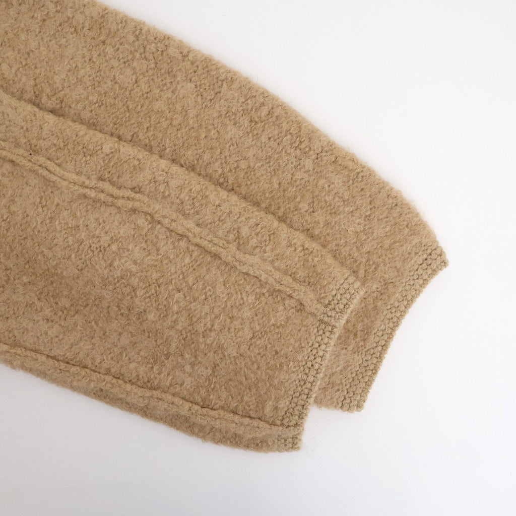 mohair & shetland wool jumbo loop knit jacket #camel [WVFL-UW130]