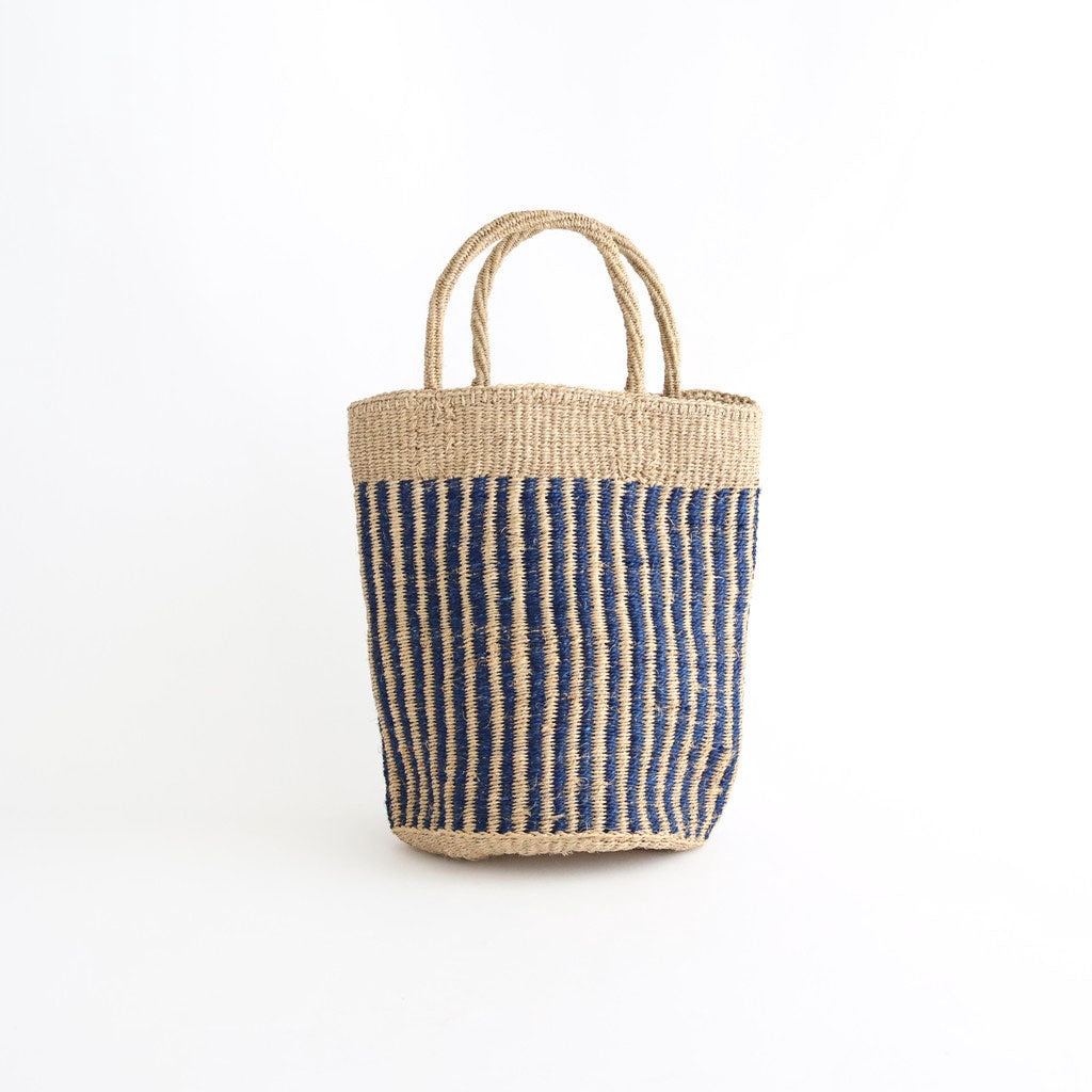 STRIPE SISAL BAG #8137 BLUE/NATURAL [ANSL2501]