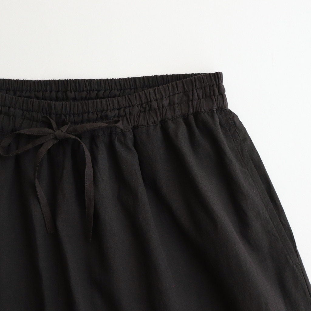 80s VOILE PLAIN WITH CUT WORK LACE EASY PANTS #9900 BLACK [INSL23224]