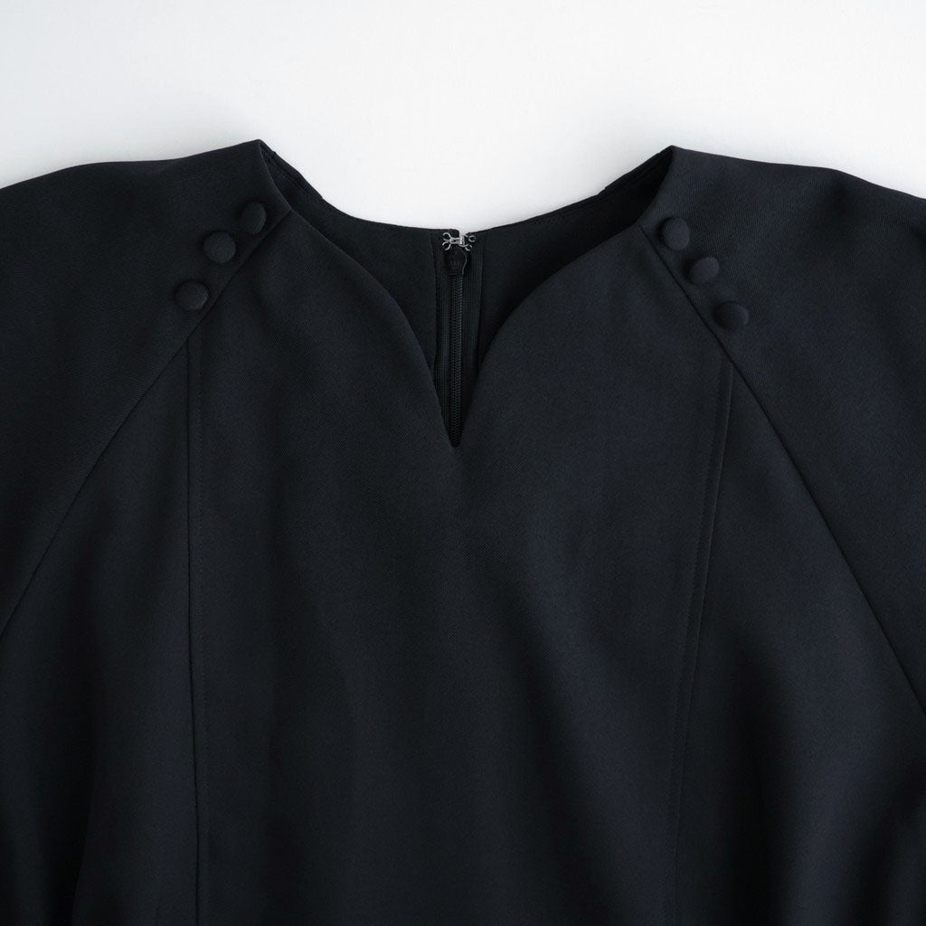 記憶の庭 Billowy sleeve dress #Black [26F-SH045-RP]