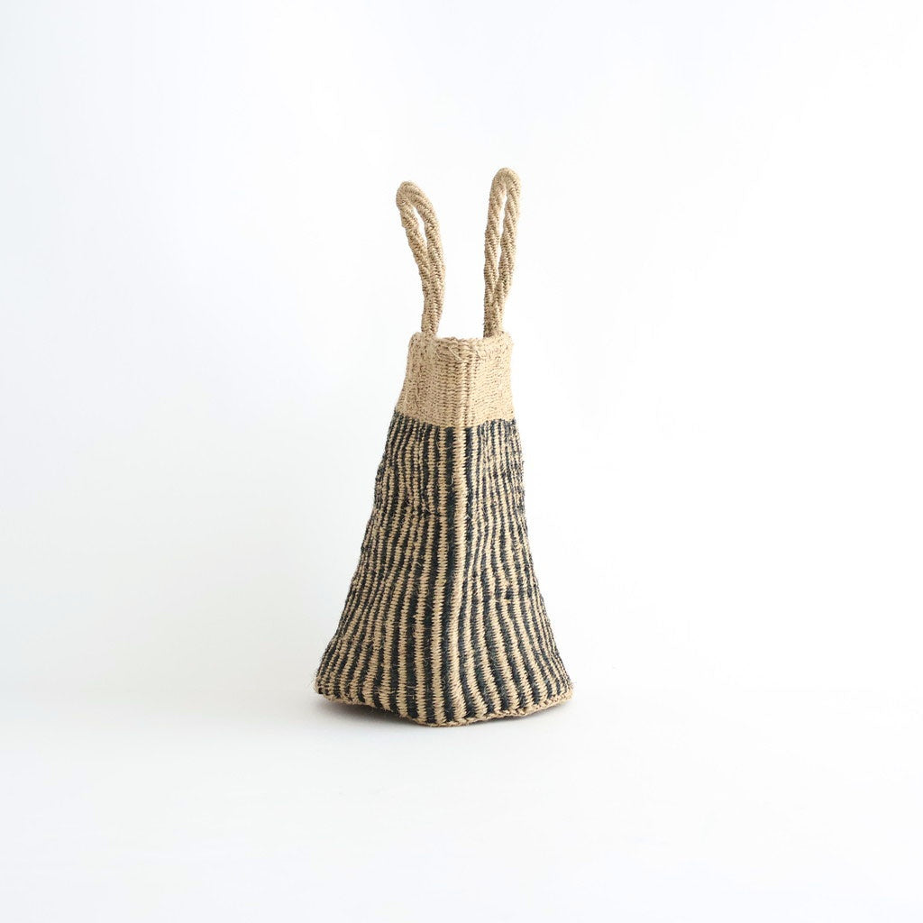 STRIPE SISAL BAG #8199 NATURAL/BLACK [ANSL2501]