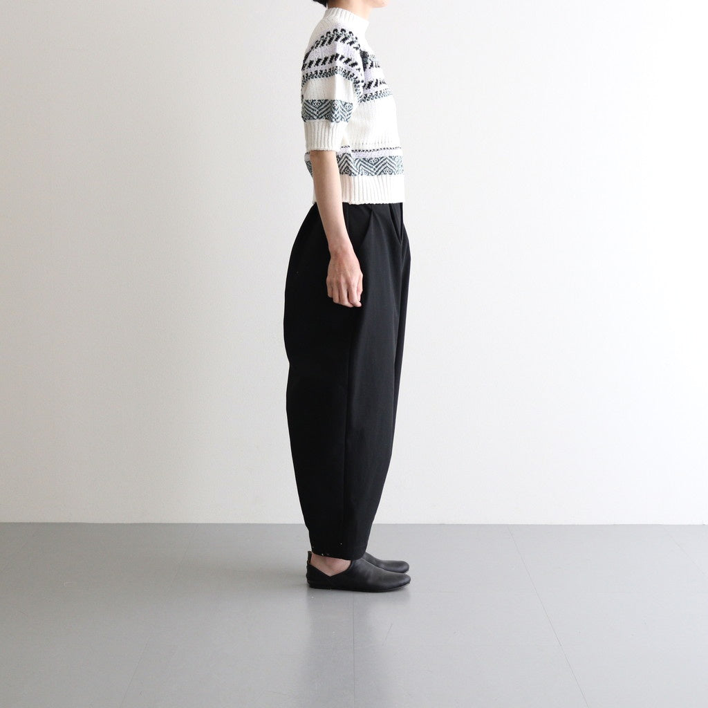 Wide tapered trousers #Black [TLF-225-pa002-Reht]