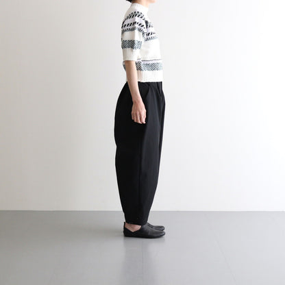Wide tapered trousers #Black [TLF-225-pa002-Reht]