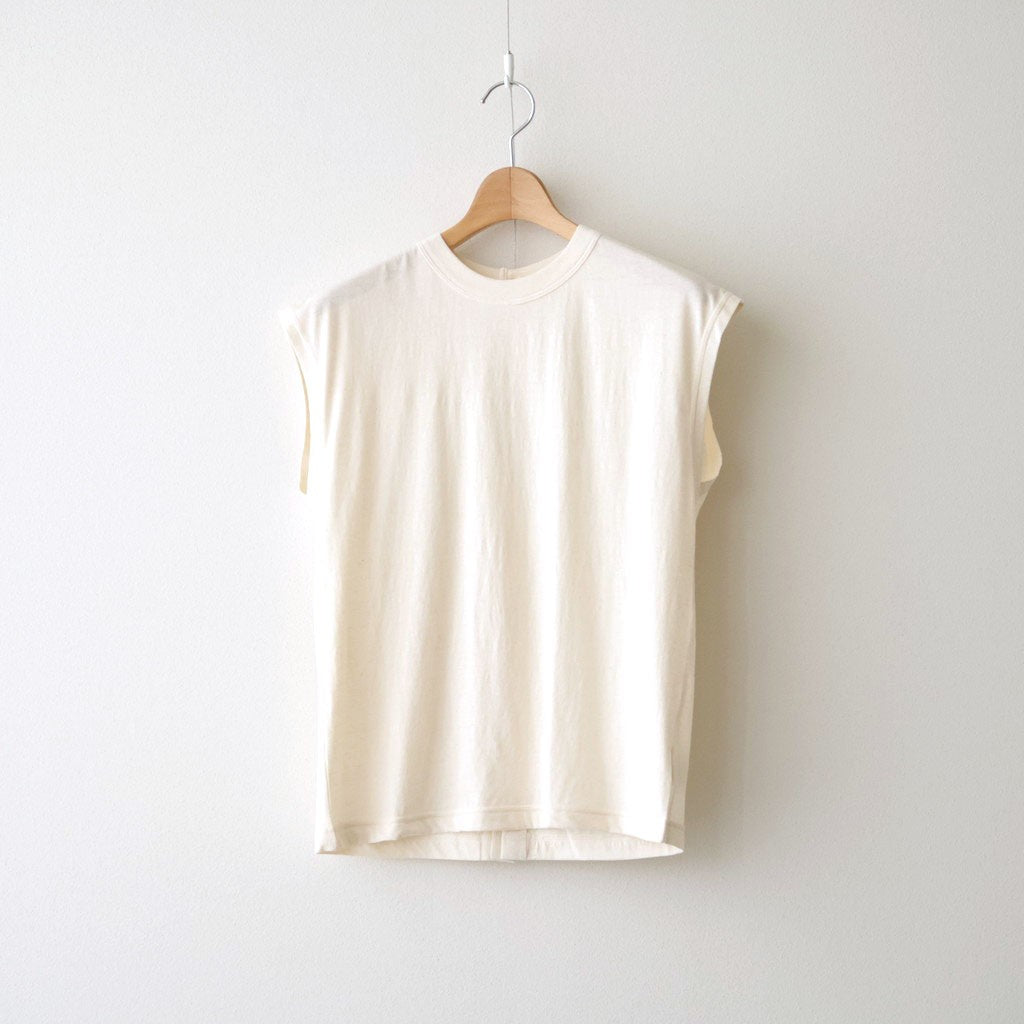 DROP CANDY BUTTON NO SLEEVE T #Natural [no.8194]