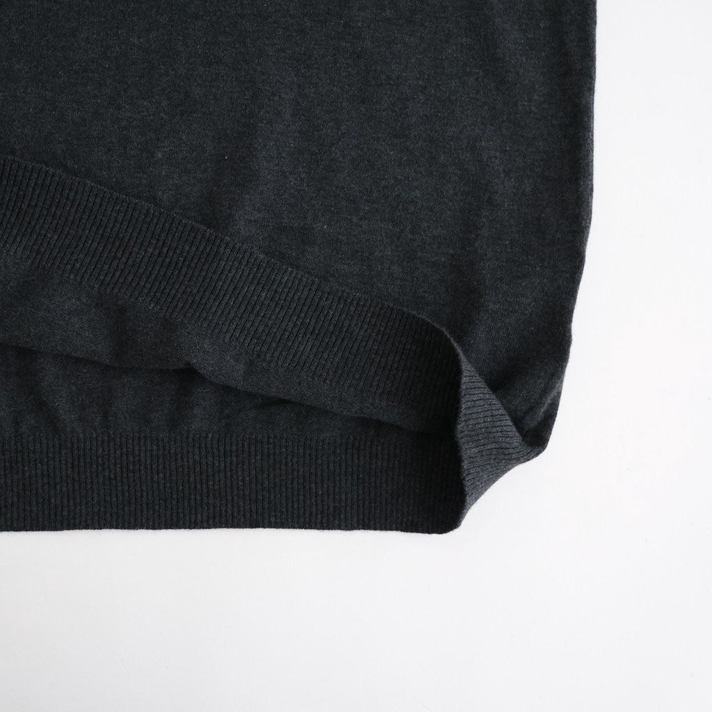 14GG PLAIN STITCH COTTON/NYLON/SILK CREW-NECK PULLOVER #9800 CHARCOAL [NNSL26502]