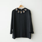 Volant blouse #black [32-0014A]