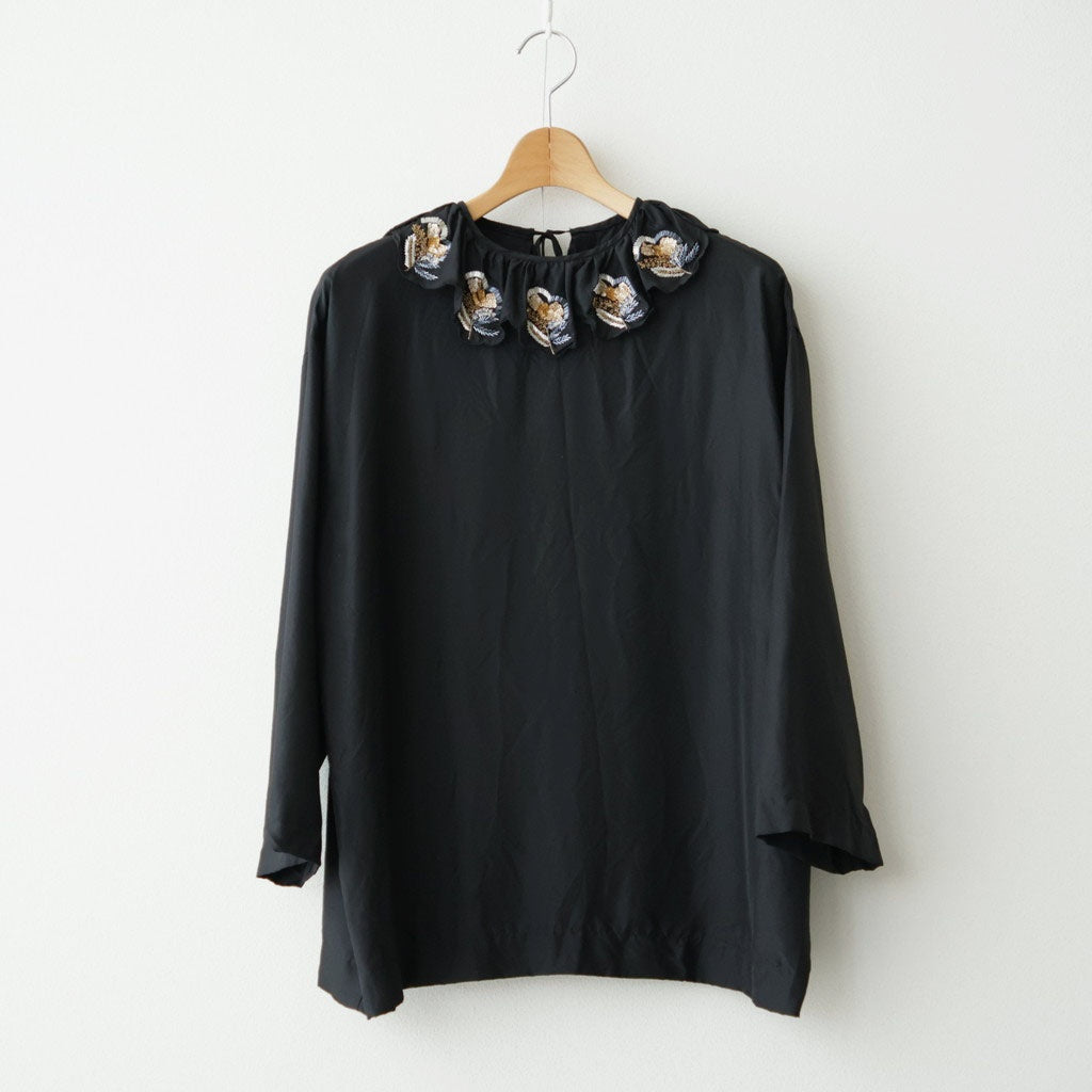 Volant blouse #black [32-0014A]