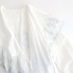 日日夜夜：Wide lace collar smock blouse #off white [13251-05107]