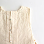 薄氷の汀 Tucked kraplap vest #ecru [TLF-125-ac001-tp]