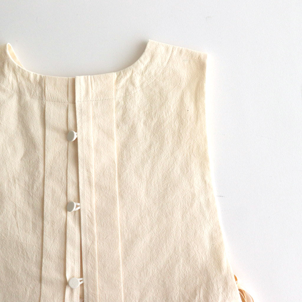 薄氷の汀 Tucked kraplap vest #ecru [TLF-125-ac001-tp]