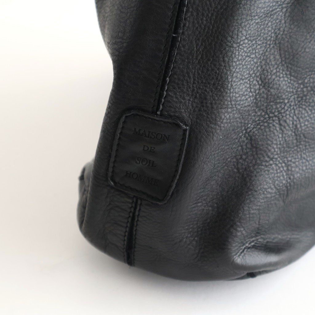 COW LEATHER ONE HANDLE BAG #9900 BLACK [SVMDSH2621]