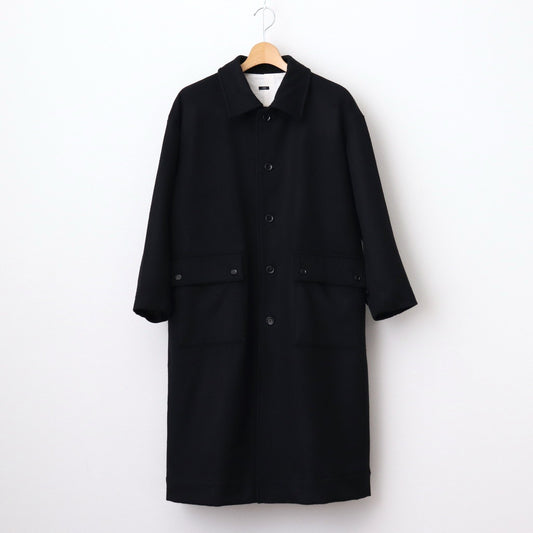 Wool cashmere beaver stand collar coat #Black [TS243CO080]