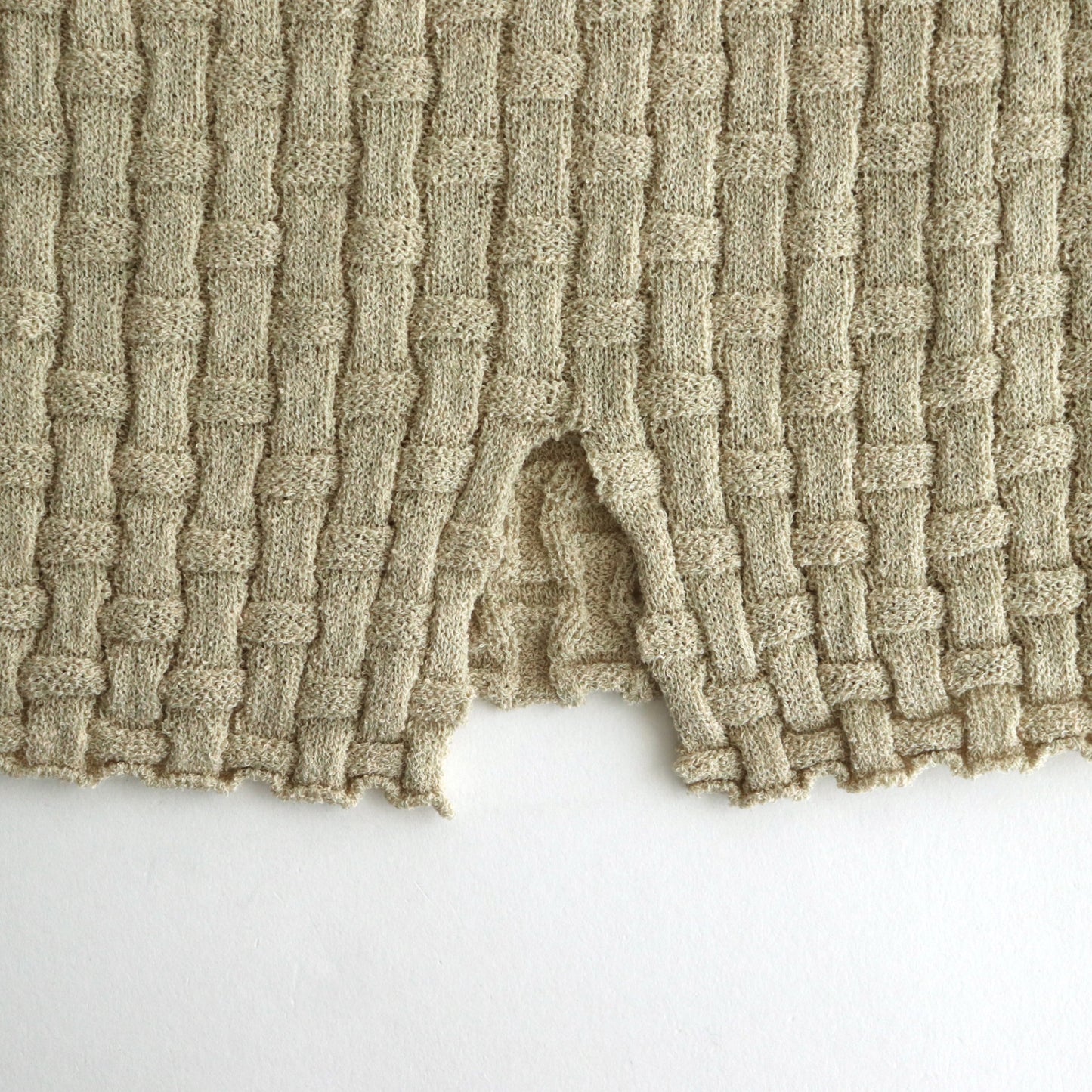 Cotton-boucle Basket Top #L.Beige [oni050]