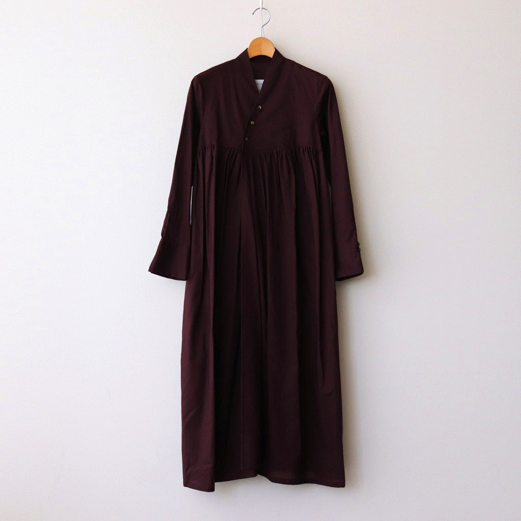 Funnel neck shirt dress #burgundy [TLF-125-op001-la]